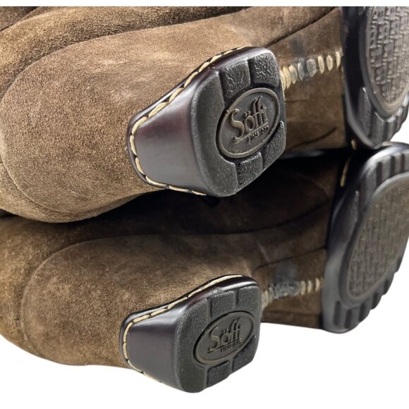 Sofft Modena III Brown Suede Leather Upper Knee High Boots Size 7 M Cowgirl - Picture 10 of 16